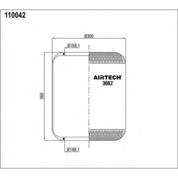 Кожух пневматической рессоры AIRTECH 110042 / 3662-1