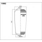 Кожух пневматической рессоры AIRTECH 110662 / 3706
