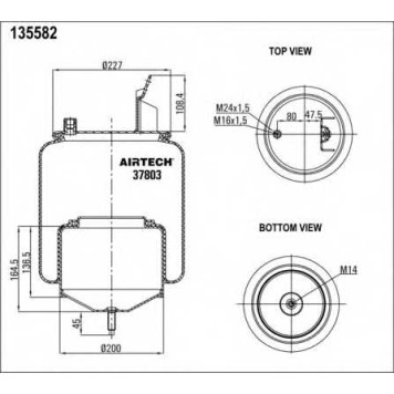 Кожух пневматической рессоры AIRTECH 135582 / 37803 K-1