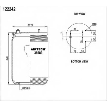 Кожух пневматической рессоры AIRTECH 122242 / 38683 P