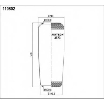 Кожух пневматической рессоры AIRTECH 110802 / 3873-1