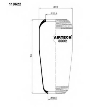 Кожух пневматической рессоры AIRTECH 110622 / 3882-1