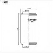 Кожух пневматической рессоры AIRTECH 110222 / 3897