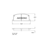 Колодки тормозные передние дисковые TOYOTA COROLLA (_E10_) 92> <b>AKEBONO AN-113K</b>