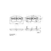 Колодки тормозные дисковые передние Mitsubishi Delica (-99) <b>AKEBONO AN-233WK</b>