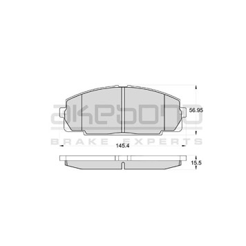 Колодки тормозные дисковые передние TOYOTA DYNA TOYOACE (<1.5T) <b>AKEBONO AN-247K</b>