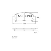 Колодки тормозные дисковые передние подходят для TOYOTA Carina AT210, Celica ST202 <b>AKEBONO AN-374K</b>
