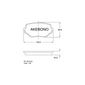 Колодки тормозные дисковые передние подходят для Suzuki Vitara/Grand Vitara -05 <b>AKEBONO AN-451K</b>