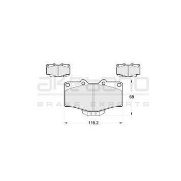 Колодки тормозные дисковые передние подходят для TOYOTA HILUX (ZN18_), LC PRADO 90 <b>AKEBONO AN-458WK</b>-1