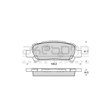 Колодки тормозные дисковые задние подходят для SUBARU FORESTER (SF, SG), LEGASY III-IV <b>AKEBONO AN-475WK</b>