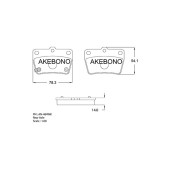 Колодки тормозные дисковые задние подходят для Toyota RAV4 II <b>AKEBONO AN-484WK</b>