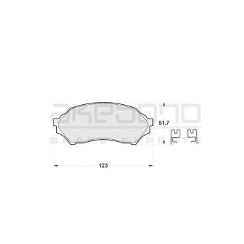 Колодки тормозные дисковые передние MAZDA 323F (BJ) <b>AKEBONO AN-602K</b>