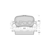 Колодки тормозные дисковые задние подходят для TOYOTA CAMRY/WINDOM/MARK II (_V20/_V21), CALDINA _T24 <b>AKEBONO AN-604K</b>