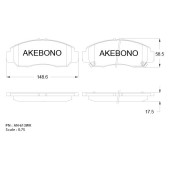 Колодки тормозные дисковые передние HONDA FR-V (BE) 04> <b>AKEBONO AN-613WK</b>