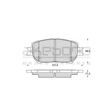Колодки тормозные дисковые передние подходят для TOYOTA CAMRY (V30) 2.4, 3.0 <b>AKEBONO AN-671K</b>
