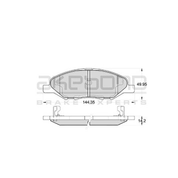 Колодки тормозные дисковые передние TIIDA C11, NOTE, MICRA K12 <b>AKEBONO AN-675WK</b>