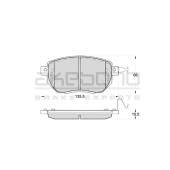 Тормозные колодки дисковые передние INFINITI FX 35/45 03> <b>AKEBONO AN-711WK</b>