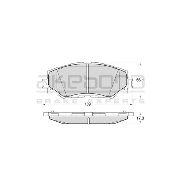 Колодки тормозные дисковые подходят для TOYOTA AURIS 1.4-1.6 07-/COROLLA 1.4 07-/RAV 4 06- <b>AKEBONO AN-742K</b>