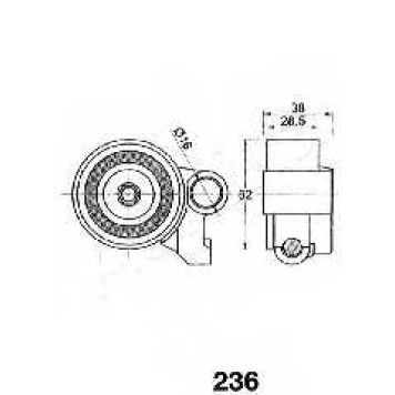 Устройство для натяжения ремня, ремень грм <b>ASHIKA 45-02-236</b>-1