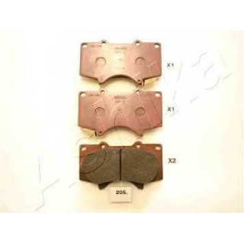 Колодки тормозные дисковые передний для MITSUBISHI PAJERO / TOYOTA 4 RUNNER, LAND CRUISER 150, LAND CRUISER <b>ASHIKA 50-02-205</b>