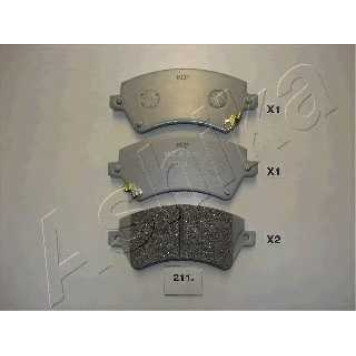 Колодки тормозные дисковые передний для TOYOTA COROLLA(#E11#, #E12J#, #E12T#, CDE12#, NDE12#, ZDE12#, ZZE12#) <b>ASHIKA 50-02-211</b>