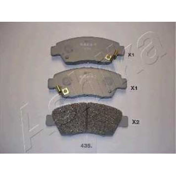Колодки тормозные дисковые передний для HONDA CIVIC(EG, EH, EJ, EK, EM1, EM2, EP, ES, EU, EV, MA, MB), CRX(EG, EH) <b>ASHIKA 50-04-435</b>