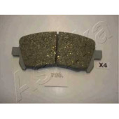 Колодки тормозные дисковые передний для SUBARU FORESTER(SF), IMPREZA(GFC,GG), LEGACY(BD,BE,BG,BH), OUTBACK(BE,BH) <b>ASHIKA 50-07-796</b>