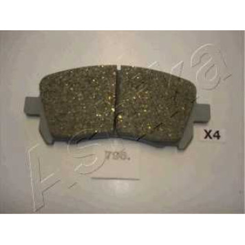 Колодки тормозные дисковые передний для SUBARU FORESTER(SF), IMPREZA(GFC,GG), LEGACY(BD,BE,BG,BH), OUTBACK(BE,BH) <b>ASHIKA 50-07-796</b>