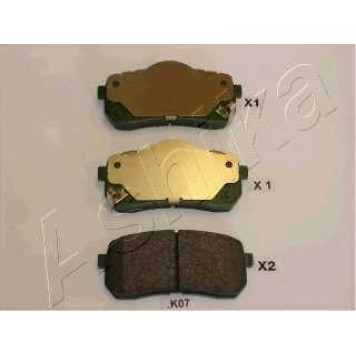 Колодки тормозные дисковые задний для HYUNDAI H-1 Travel(TQ), H-1(TQ), ix55 / KIA CARNIVAL / GRAND CARNIVAL(VQ) <b>ASHIKA 51-0K-K07</b>