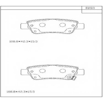 Колодки тормозные дисковые передний <b>ASIMCO KD1015</b>