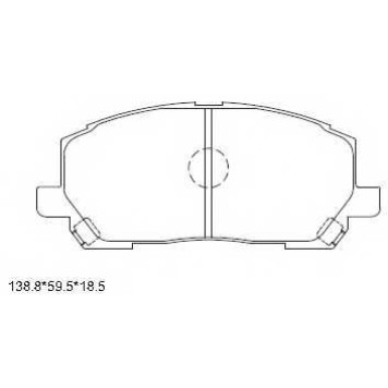Колодки тормозные дисковые передний <b>ASIMCO KD2457</b>