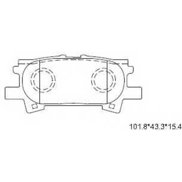 Колодки тормозные дисковые задний для LEXUS RX(GSU3#, MCU3#, MHU3#) / TOYOTA HARRIER(ACU3#, GSU3#, MCU3#, MHU3#) <b>ASIMCO KD2783</b>