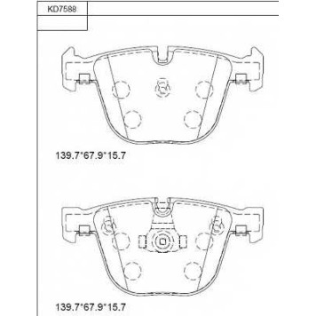 Колодки тормозные дисковые <b>ASIMCO KD7588</b>