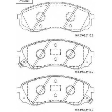 Колодки тормозные дисковые <b>ASIMCO KD9756</b>