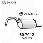 Глушитель выхлопных газов конечный ASSO 60.7012