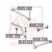 Сайлентблок, рычаг независимой подвески колеса <b>ASVA 0101159</b>