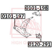Сайлентблок, рычаг независимой подвески колеса <b>ASVA 0101197</b>