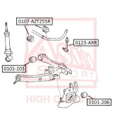 Сайлентблок, рычаг независимой подвески колеса <b>ASVA 0101206</b>