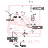 Сайлентблок, рычаг независимой подвески колеса <b>ASVA 0101323</b>