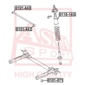 Сайлентблок, рычаг независимой подвески колеса <b>ASVA 0101442</b>