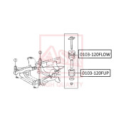 Сайлентблок, рычаг независимой подвески колеса <b>ASVA 0103120FLOW</b>