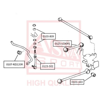 Стойка стабилизатора <b>ASVA 0123502</b>