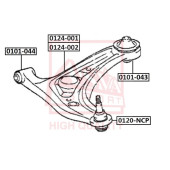 Рычаг независимой подвески колеса, подвеска колеса <b>ASVA 0124001</b>