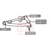 Рычаг независимой подвески колеса, подвеска колеса <b>ASVA 0124004W</b>