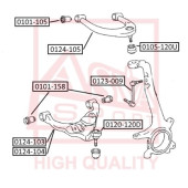 Рычаг независимой подвески колеса, подвеска колеса <b>ASVA 0124105</b>