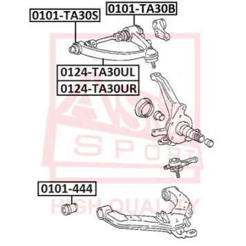 Рычаг независимой подвески колеса, подвеска колеса <b>ASVA 0124TA30UL</b>