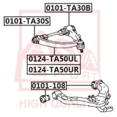 Рычаг передний верхний правый 0124-TA50UR <b>ASVA 0124TA50UR</b>