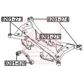 Сайлентблок, рычаг независимой подвески колеса <b>ASVA 0201026</b>