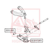 Сайлентблок, рычаг независимой подвески колеса <b>ASVA 0201063</b>
