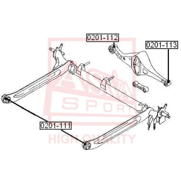 Сайлентблок, рычаг независимой подвески колеса <b>ASVA 0201113</b>